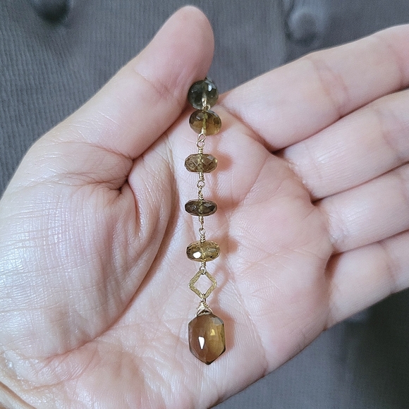 Mossy Green Quartz Pendant Necklace - Picture 16 of 16